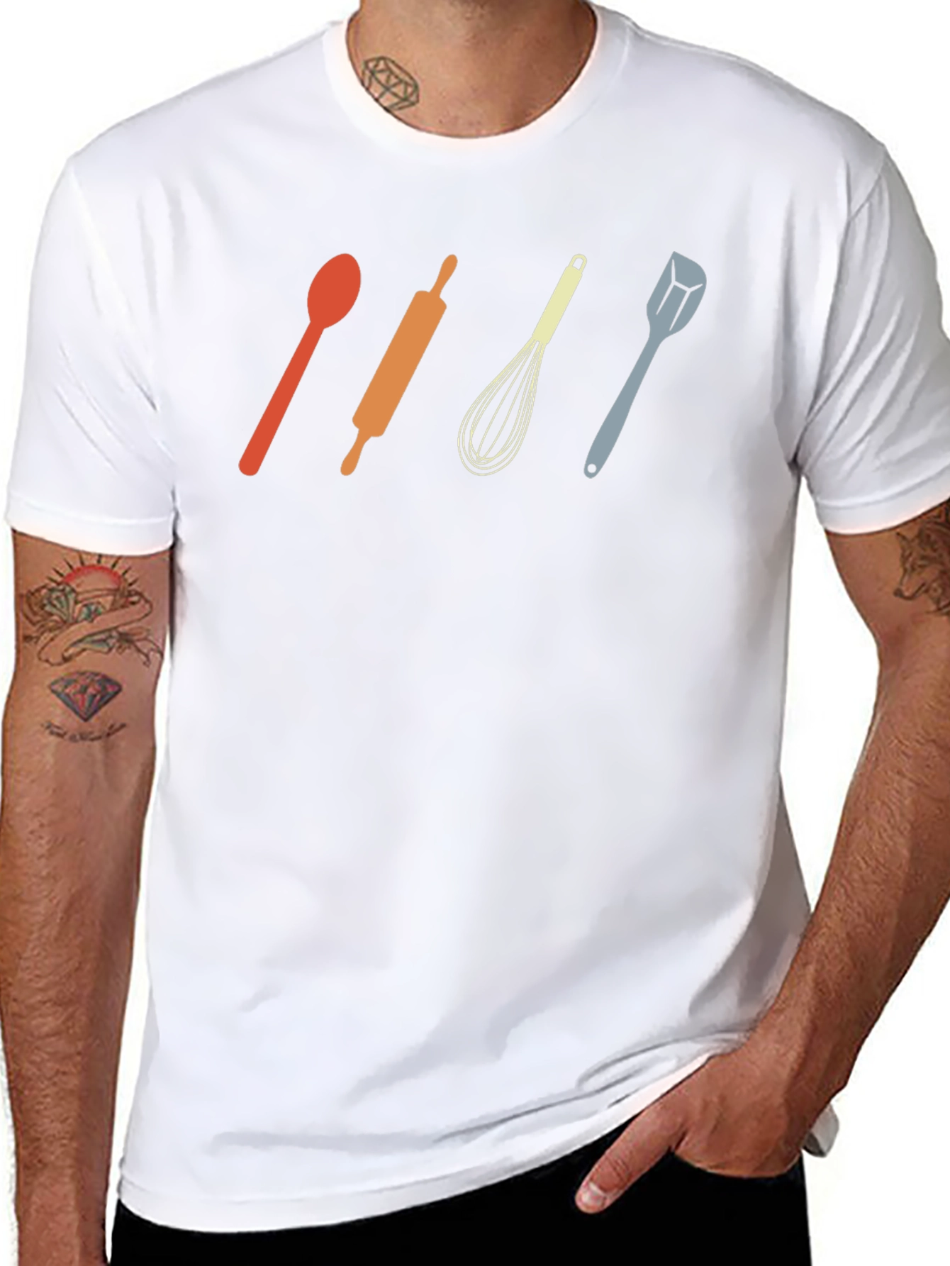 Retro Cooking Utensil T-Shirt - Chef Baker Gift