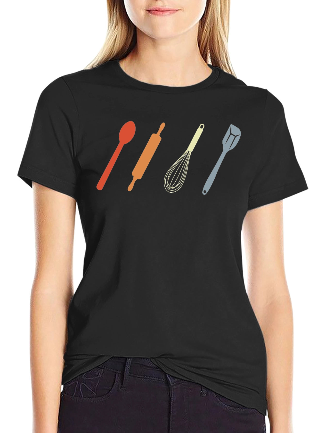 Retro Cooking Utensil T-Shirt - Chef Baker Gift