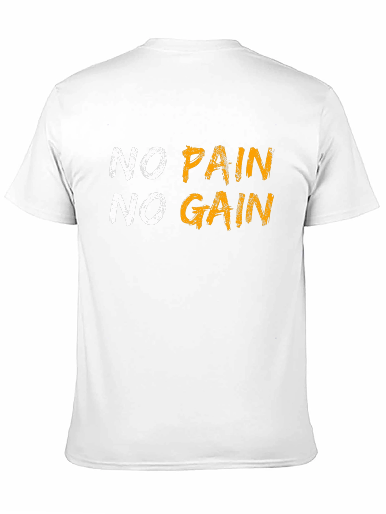 Motivational No Pain No Gain Graphic Tee - Black