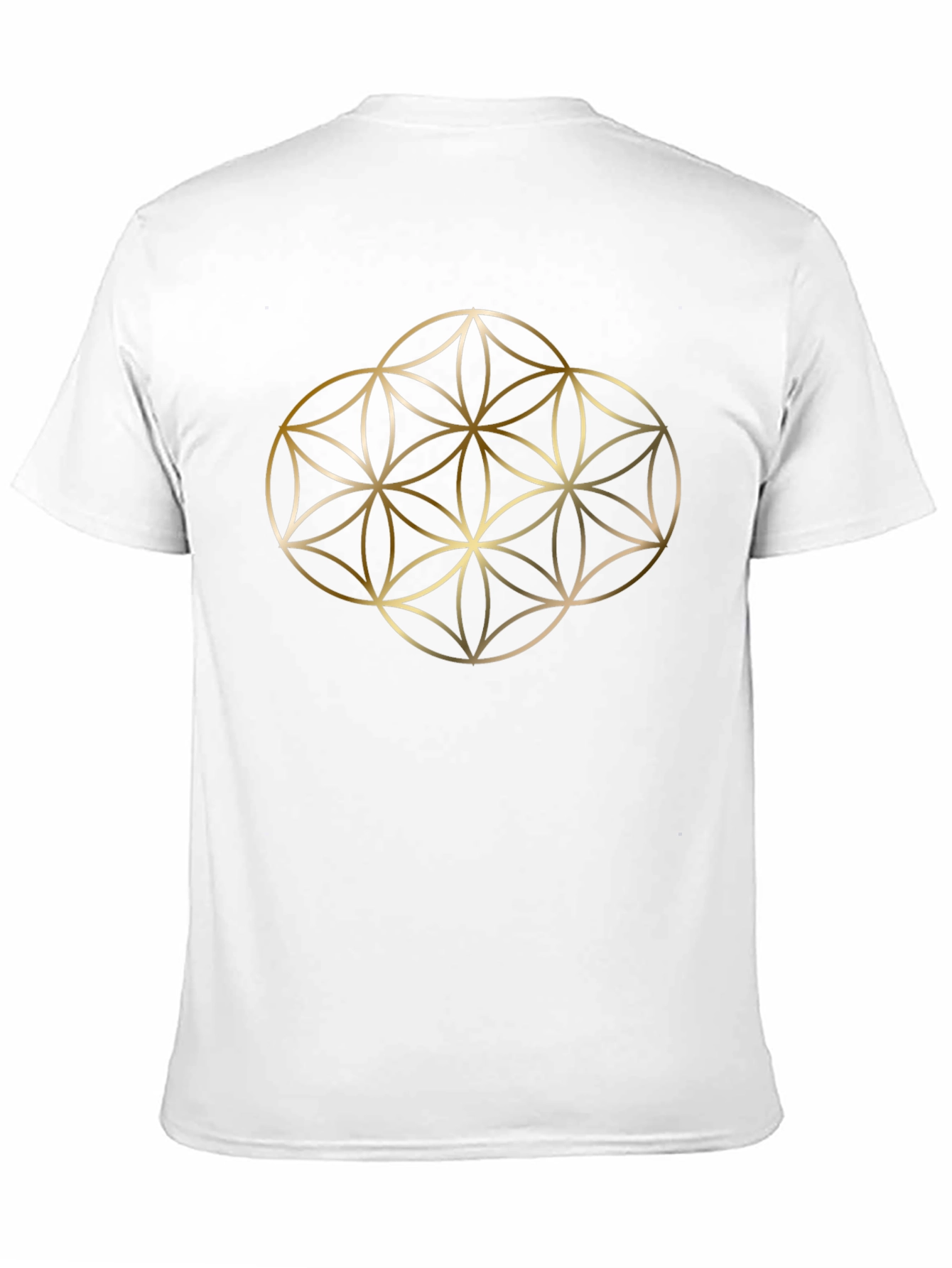 Geometric Gold Flower of Life Graphic Tee