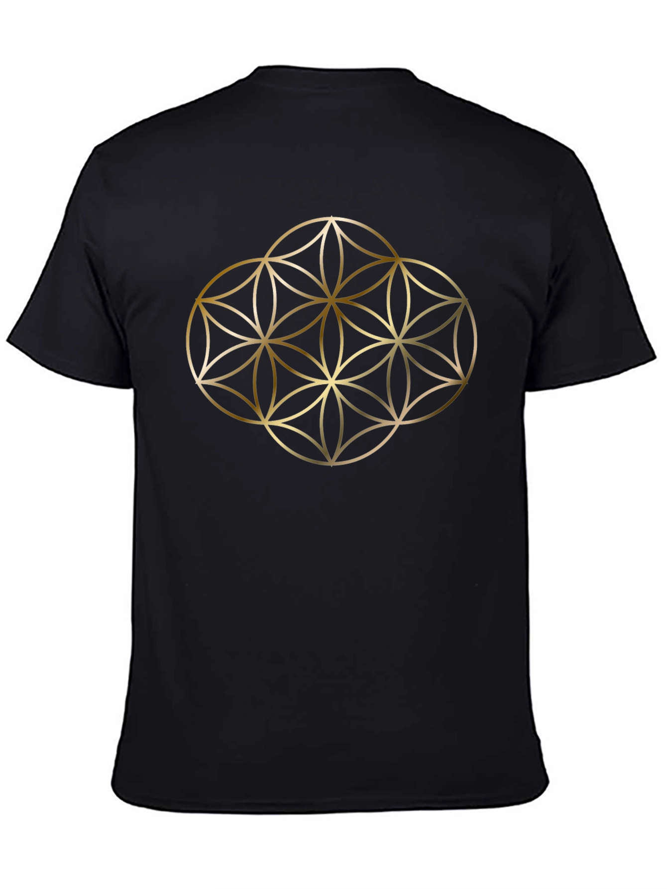 Geometric Gold Flower of Life Graphic Tee