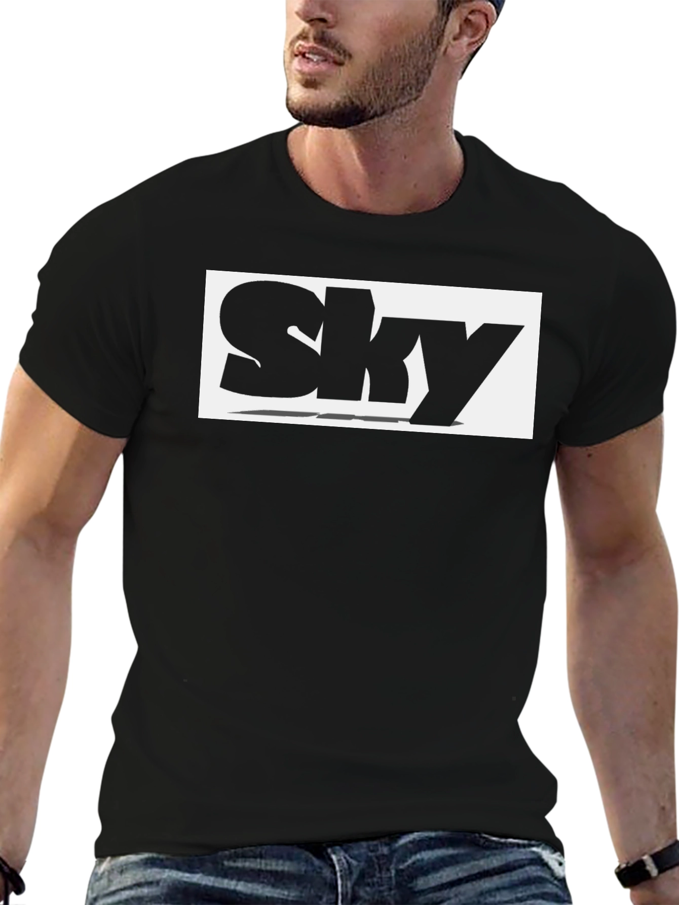 Sky Logo Black T-Shirt