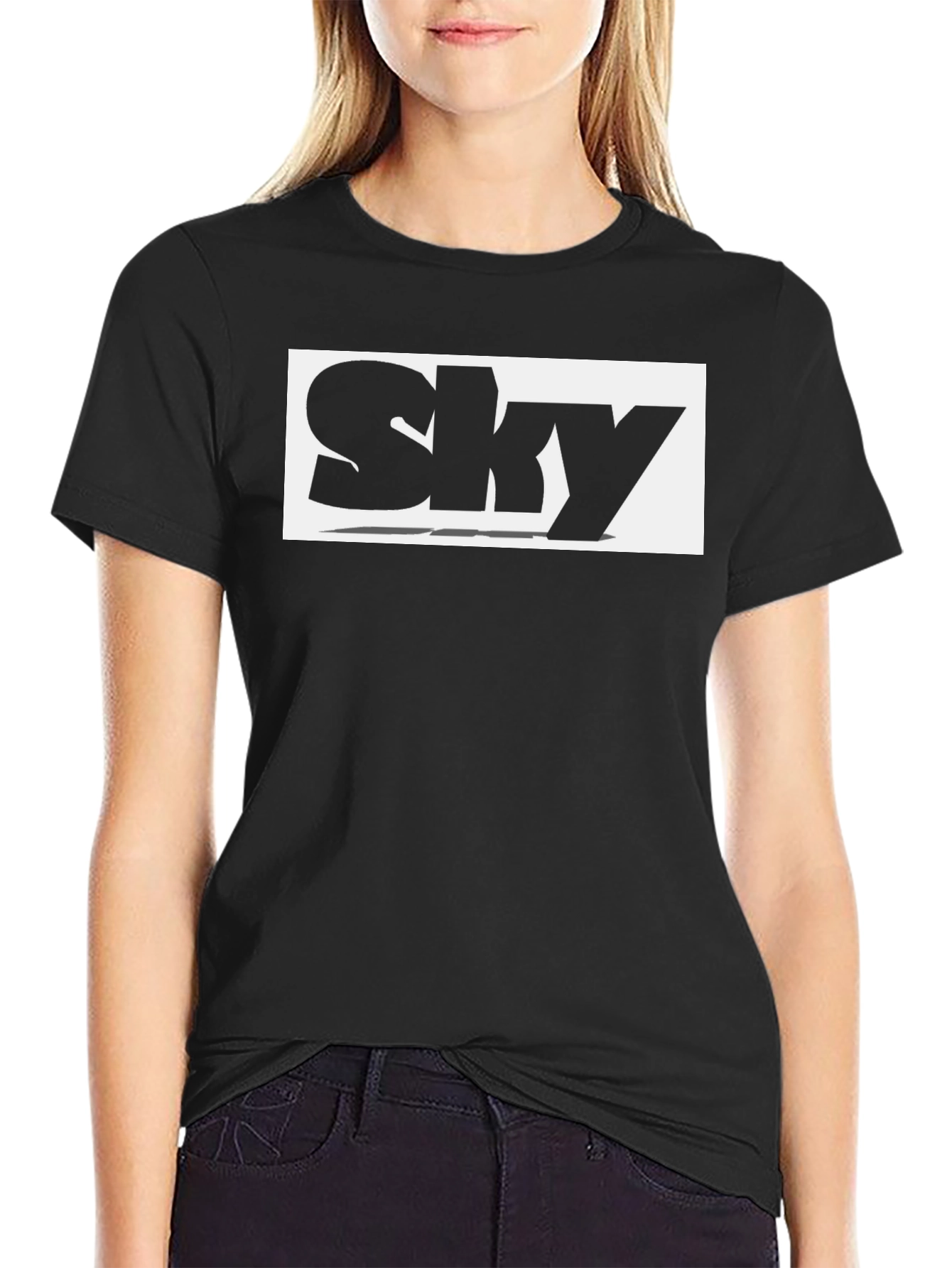 Sky Logo Black T-Shirt