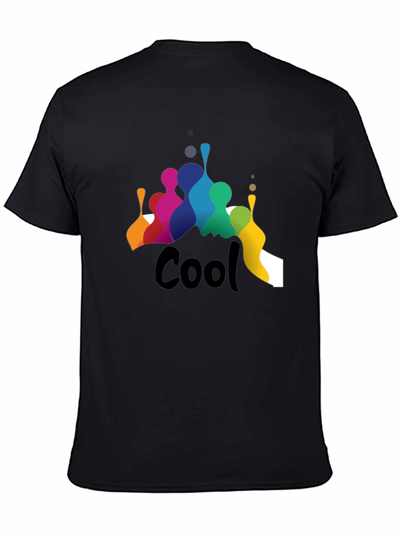 Cool Graphic Print Black T-Shirt