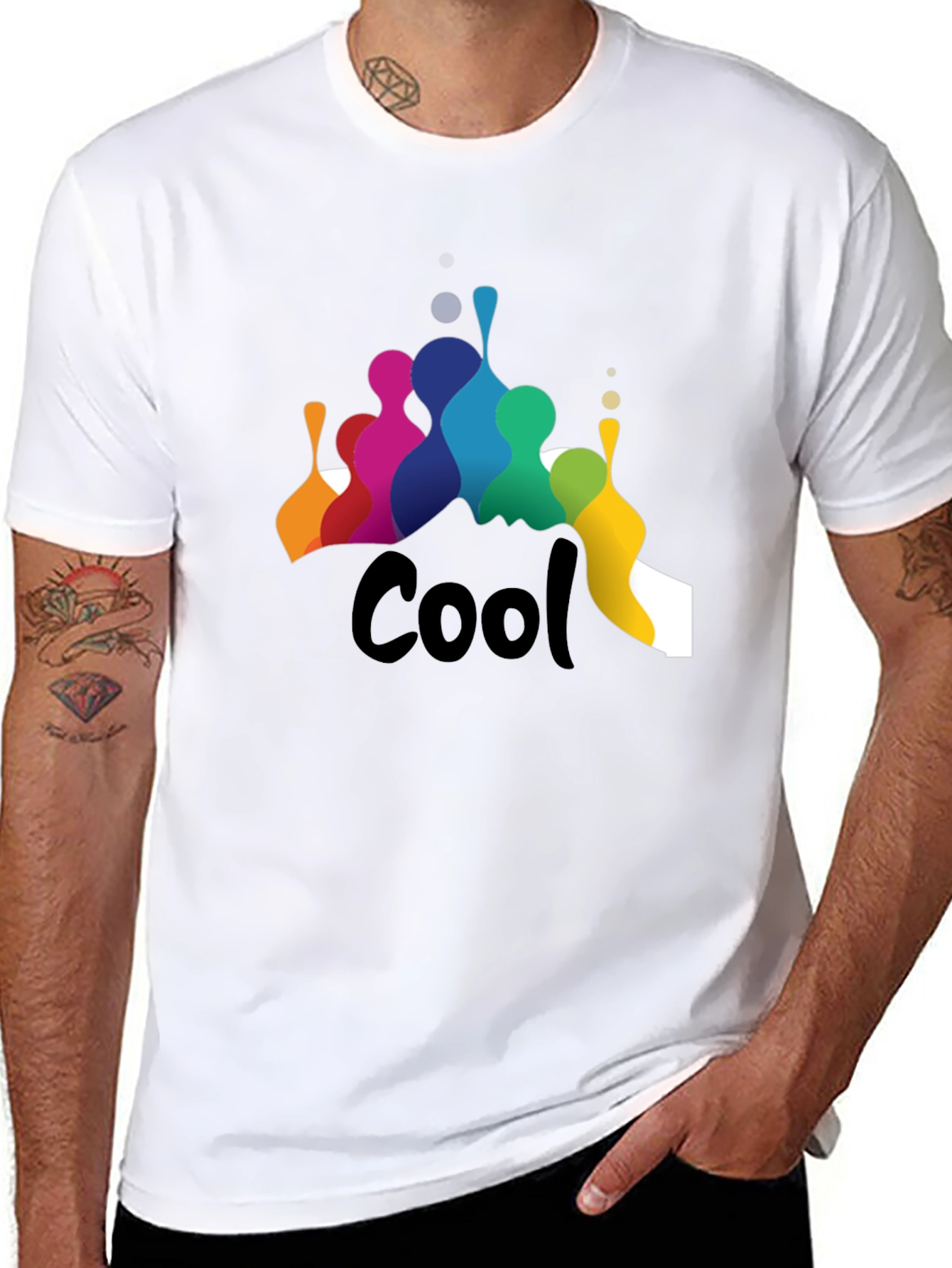Cool Graphic Print Black T-Shirt
