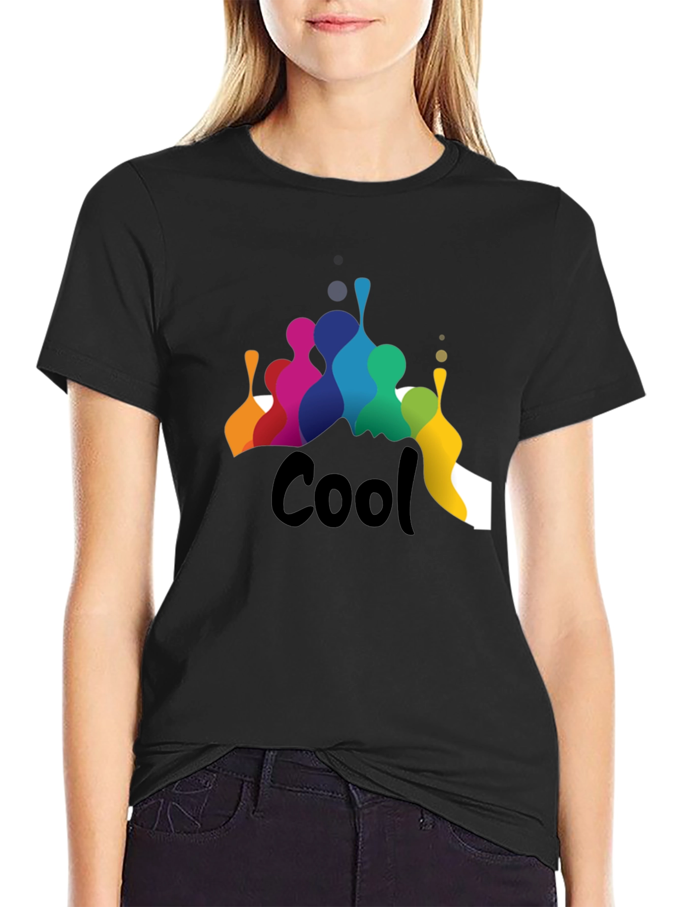 Cool Graphic Print Black T-Shirt
