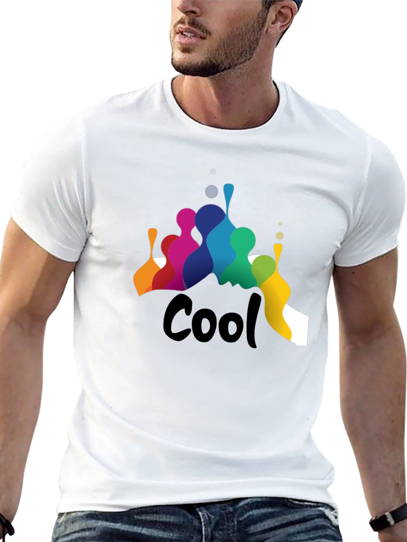 Cool Graphic Print Black T-Shirt