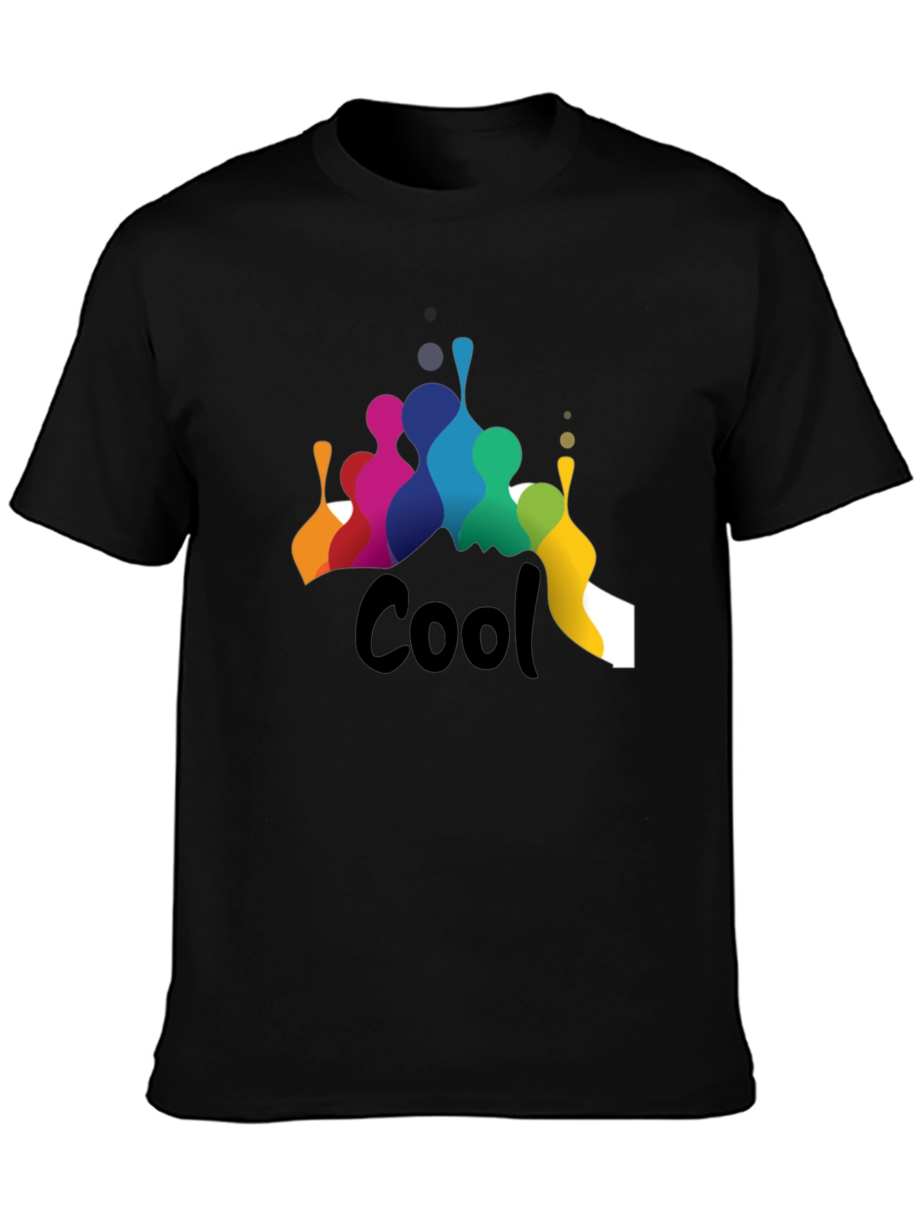 Cool Graphic Print Black T-Shirt