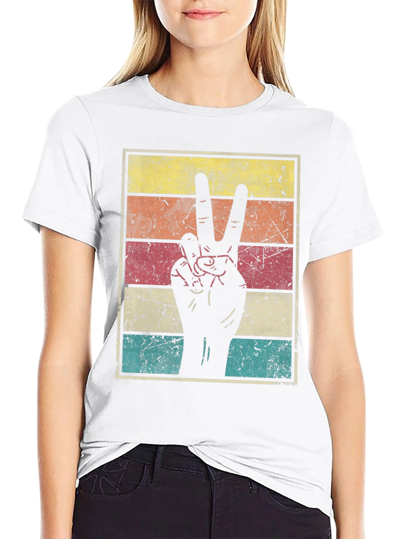 Retro Peace Sign Graphic Tee