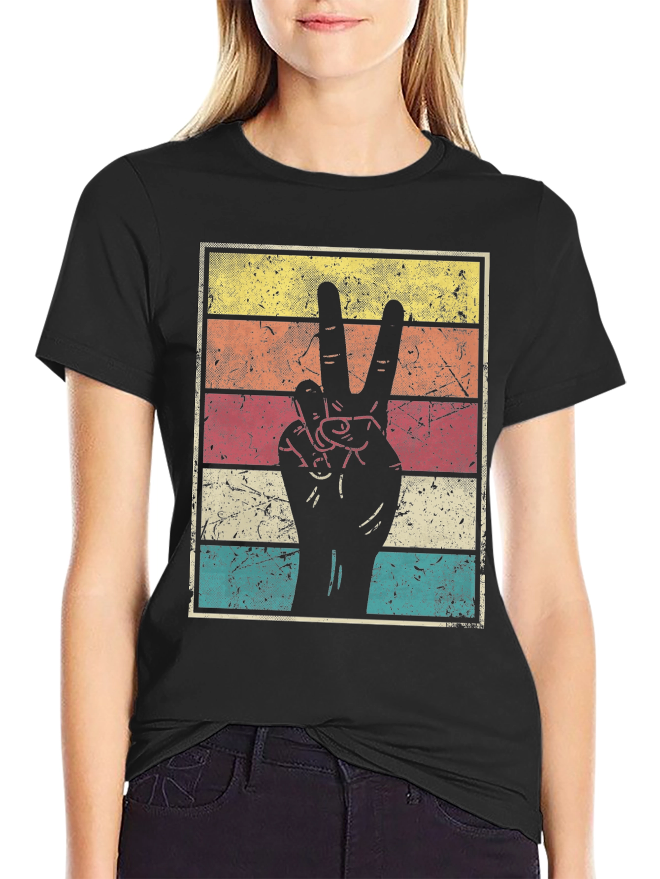 Retro Peace Sign Graphic Tee