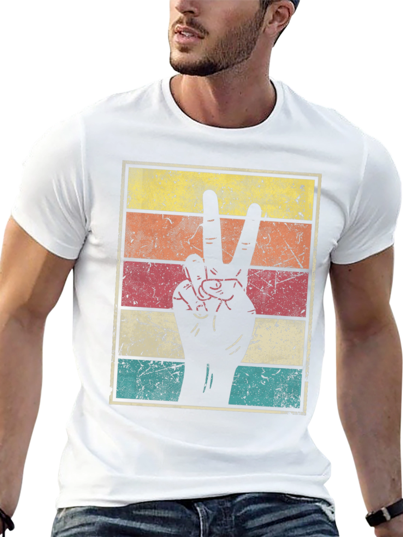 Retro Peace Sign Graphic Tee