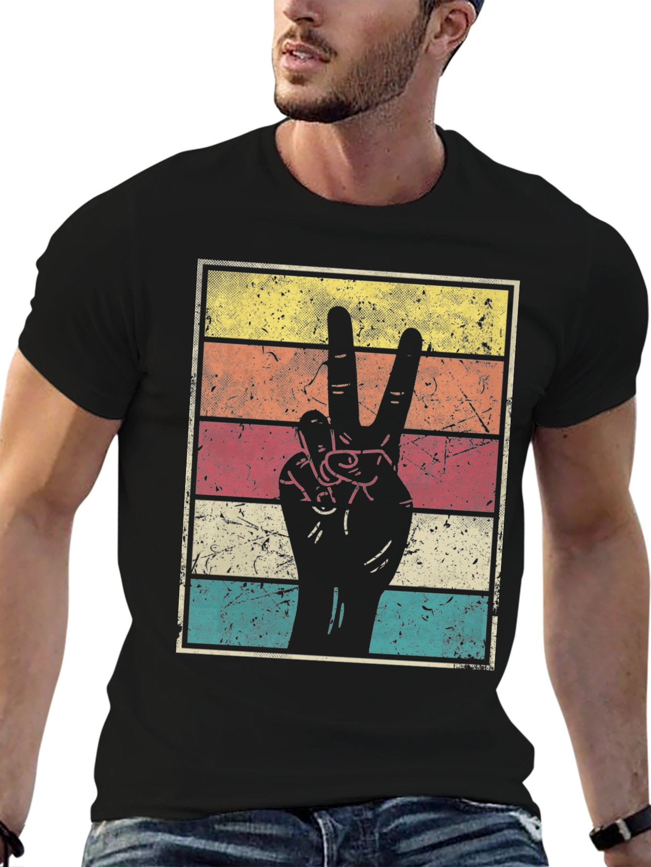 Retro Peace Sign Graphic Tee