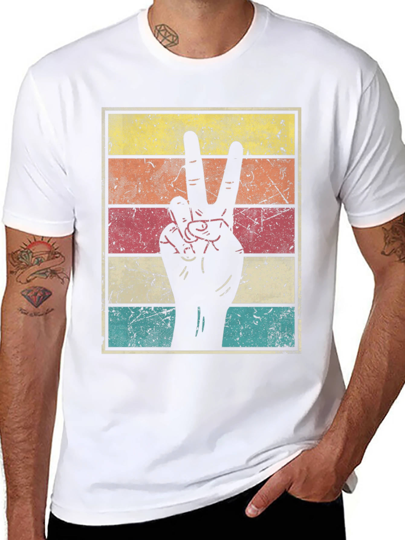 Retro Peace Sign Graphic Tee