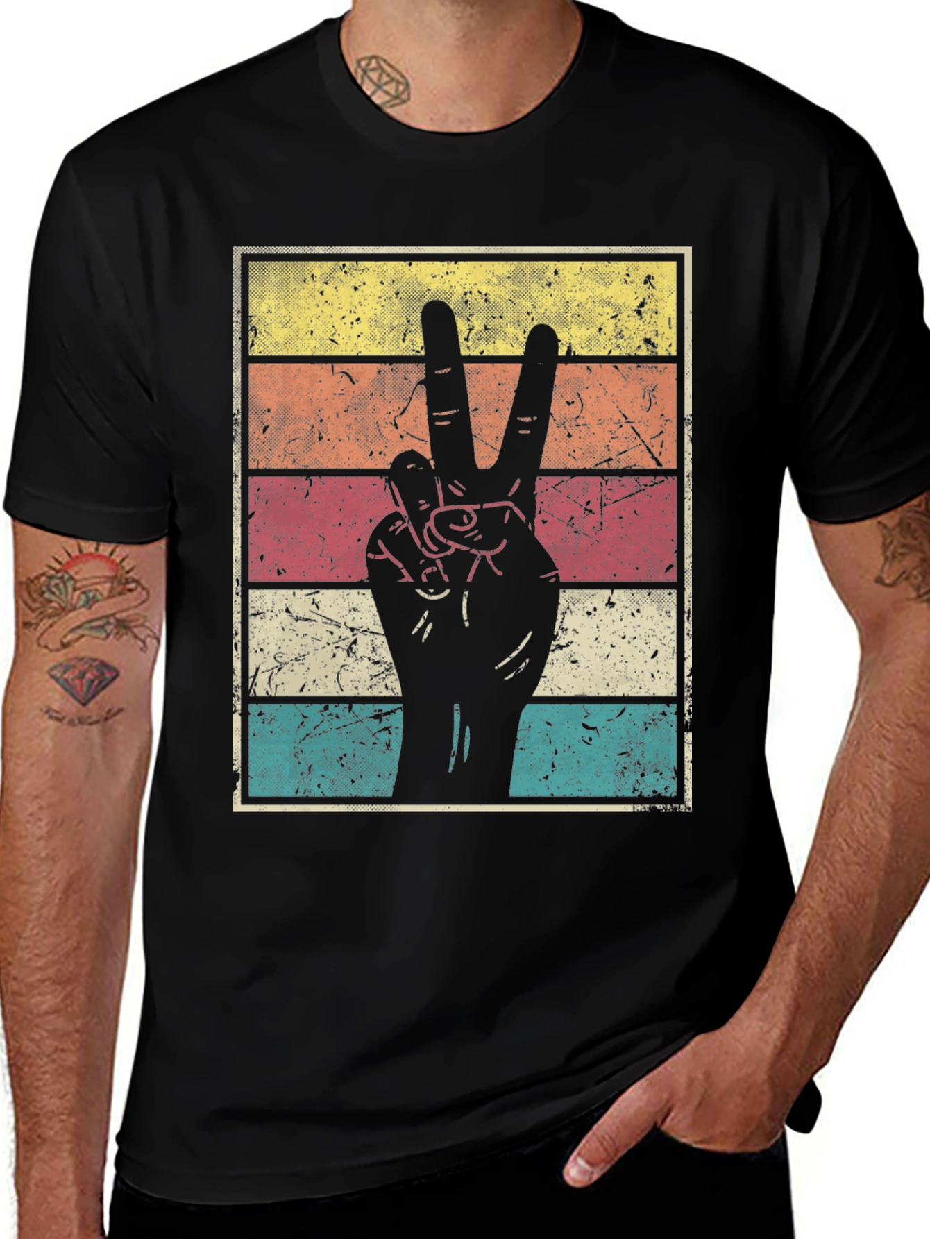 Retro Peace Sign Graphic Tee