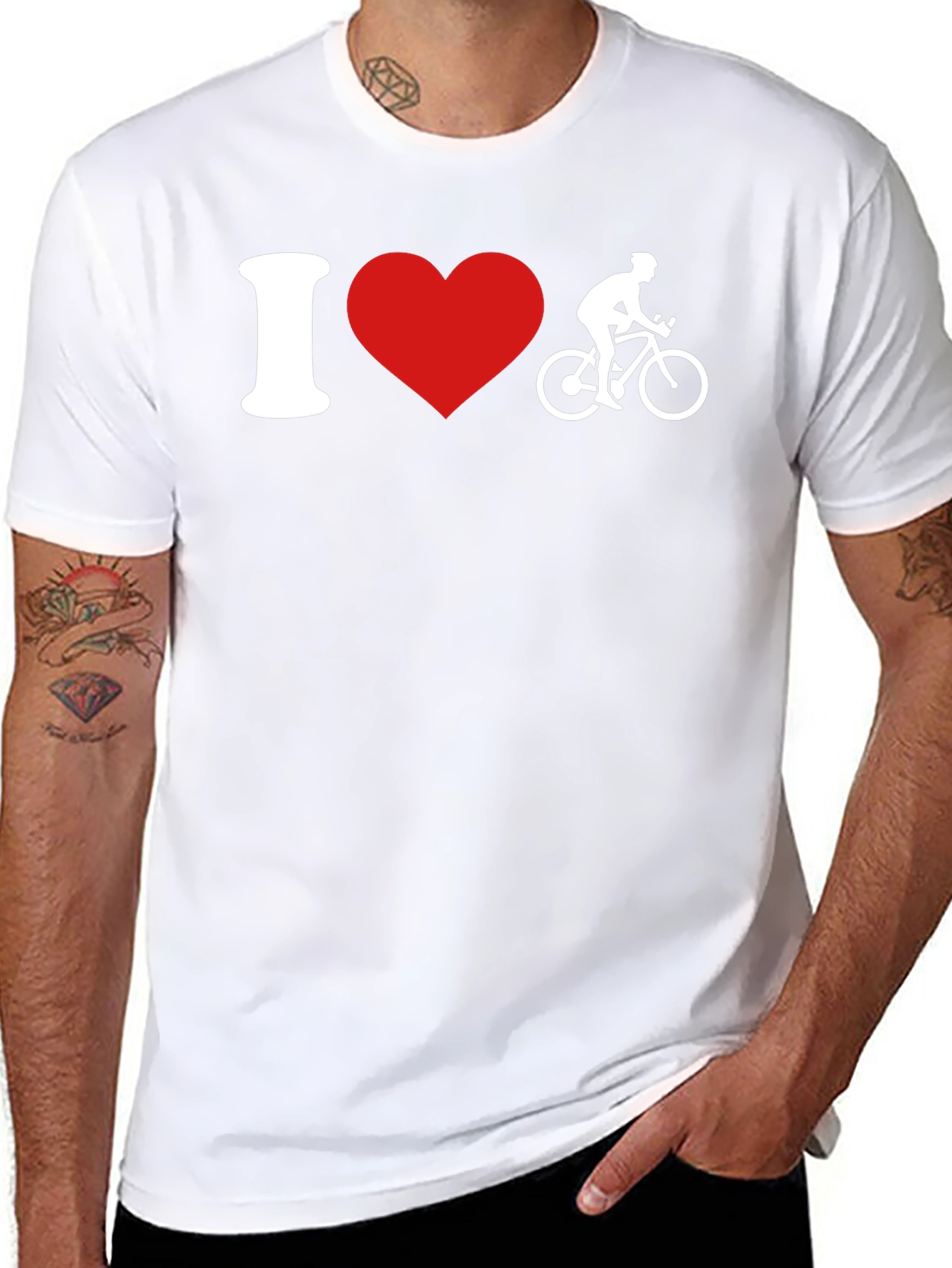 I Heart Cycling T-Shirt - Black Tee