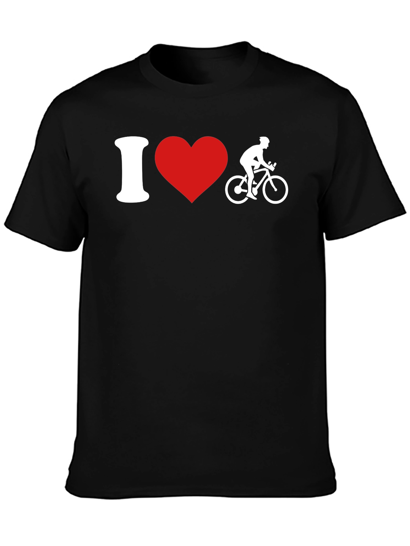 I Heart Cycling T-Shirt - Black Tee