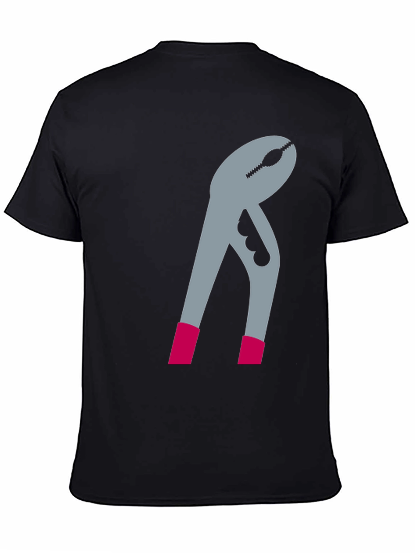 Novelty Pliers Graphic T-Shirt - Black Casual Tee