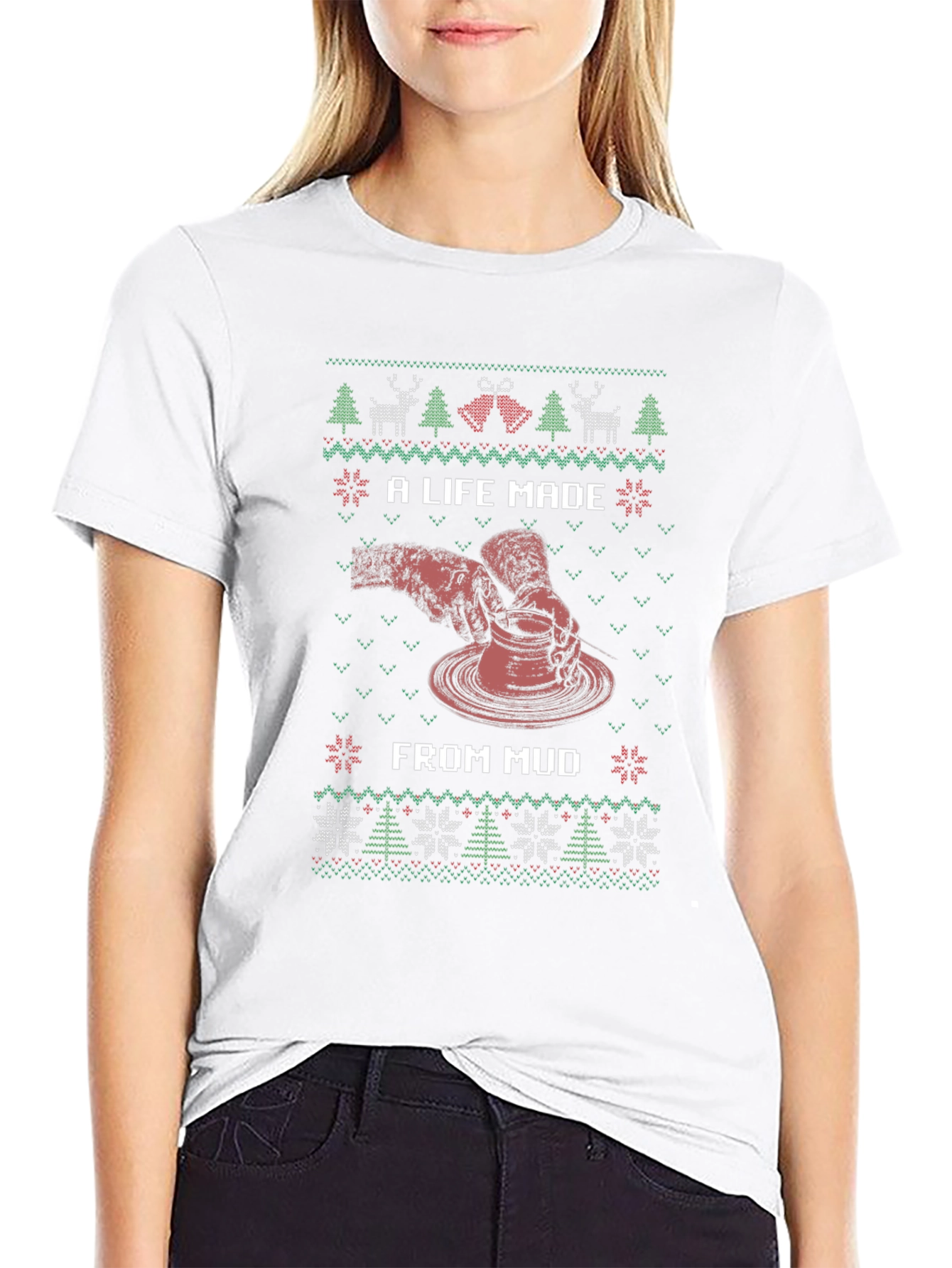 A Life Made from Mud Pottery Christmas T-Shirt