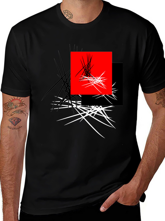 Abstract Geometric Graphic Print Tee