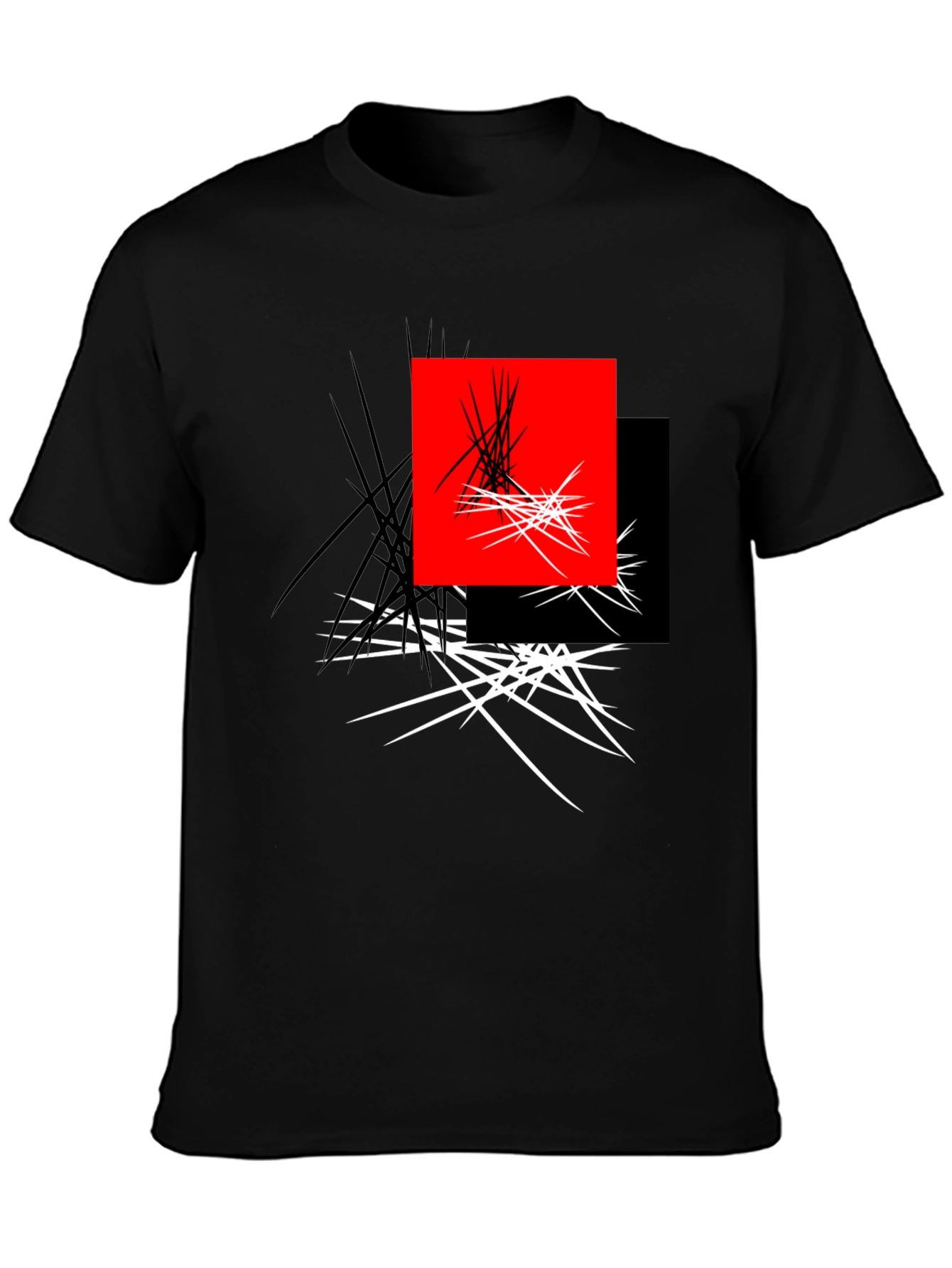 Abstract Geometric Graphic Print Tee