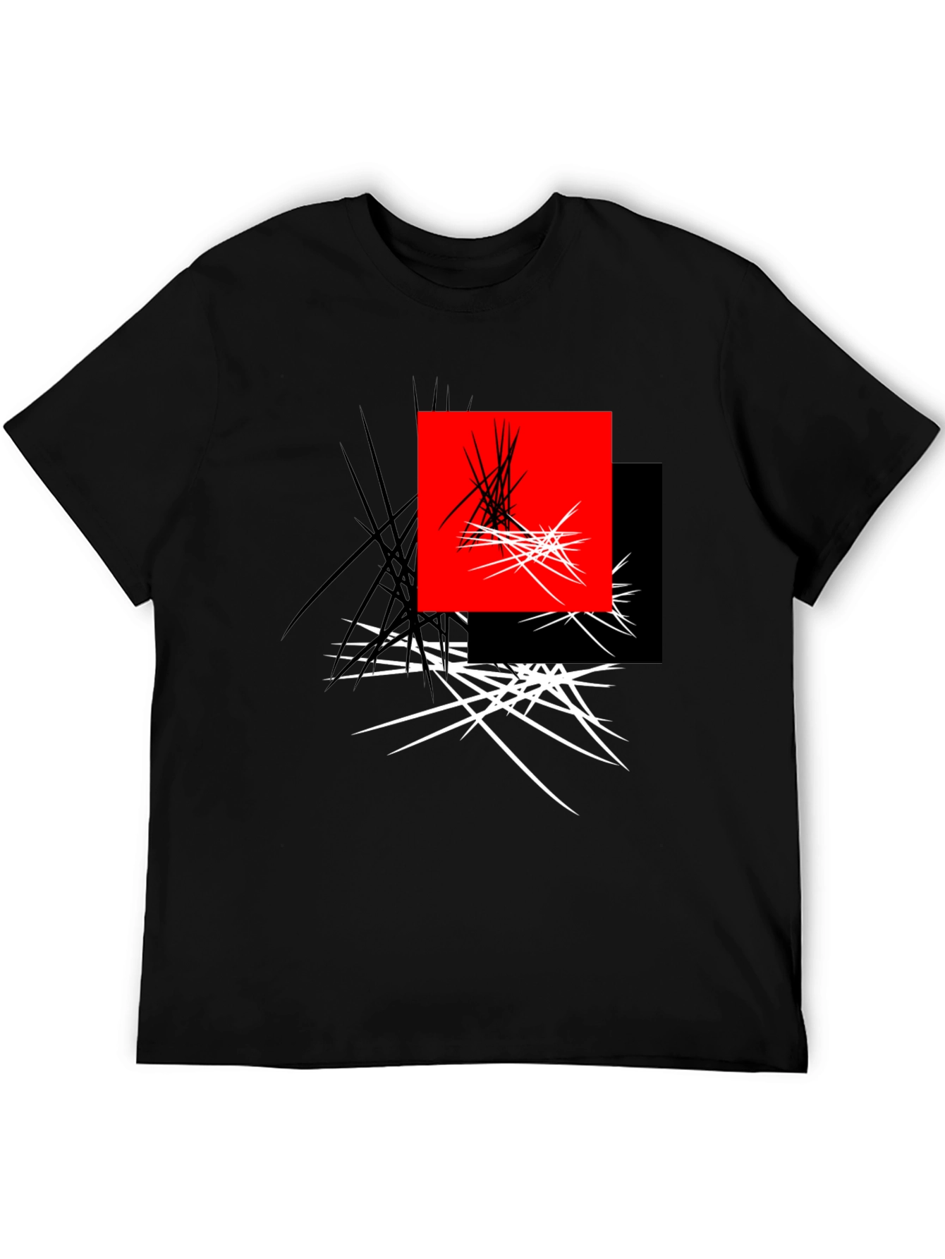 Abstract Geometric Graphic Print Tee