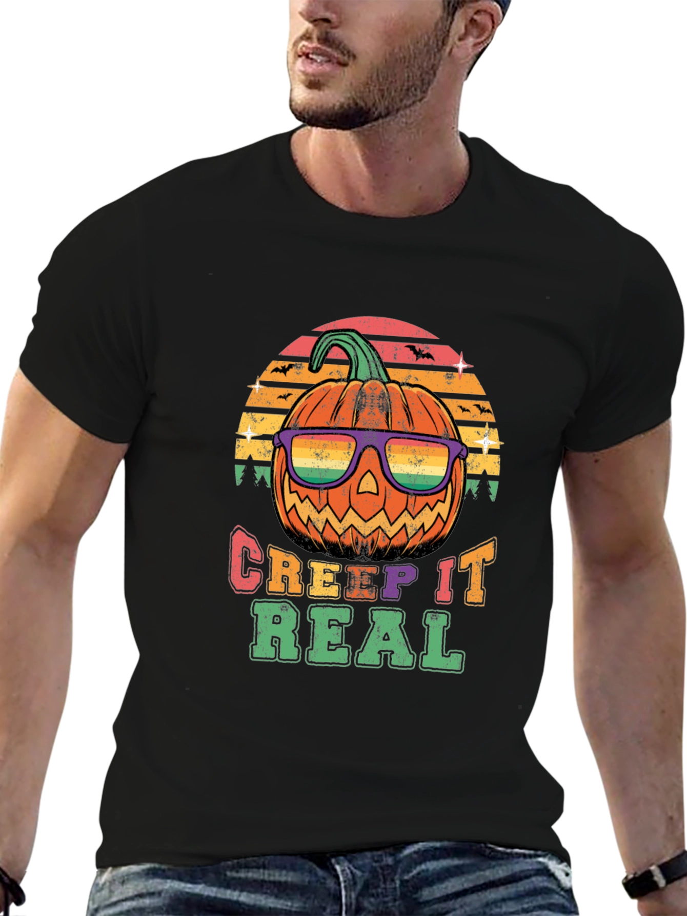 Creep It Real Halloween Pumpkin T-Shirt