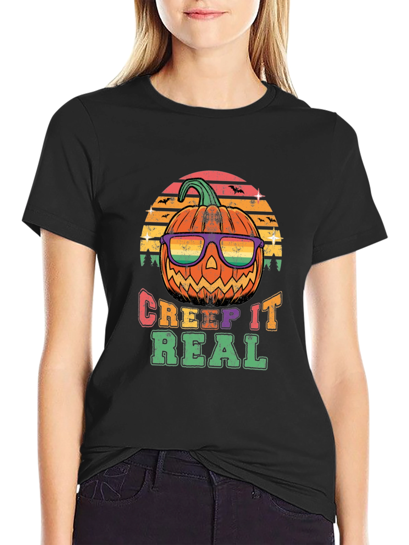 Creep It Real Halloween Pumpkin T-Shirt