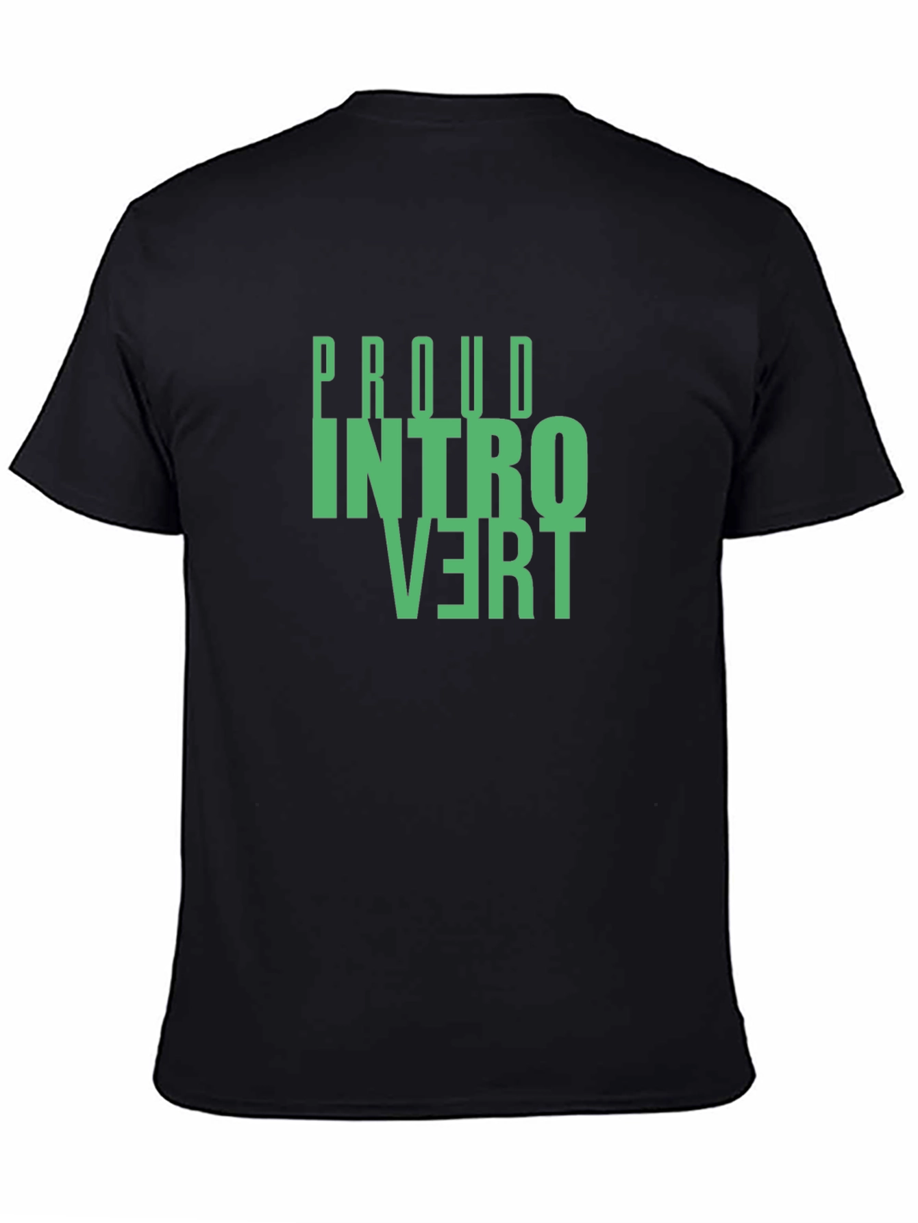 Proud Introvert T-Shirt - Black Cotton Graphic Tee