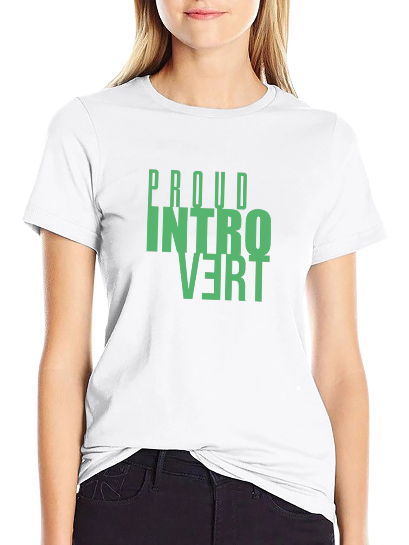 Proud Introvert T-Shirt - Black Cotton Graphic Tee