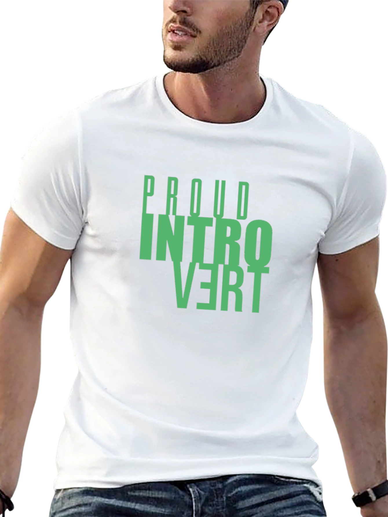 Proud Introvert T-Shirt - Black Cotton Graphic Tee