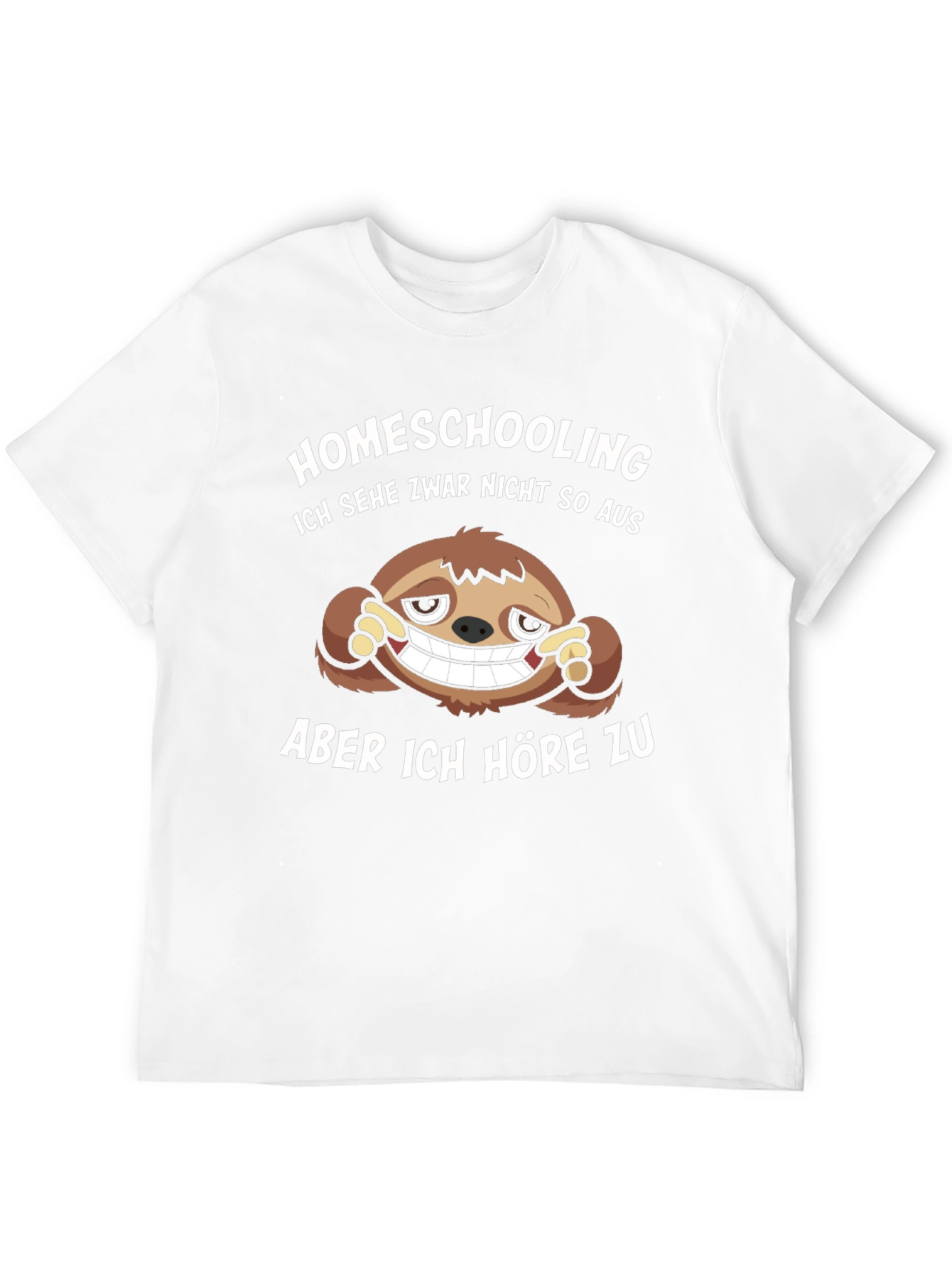 Homeschooling Sloth Graphic Tee - Black