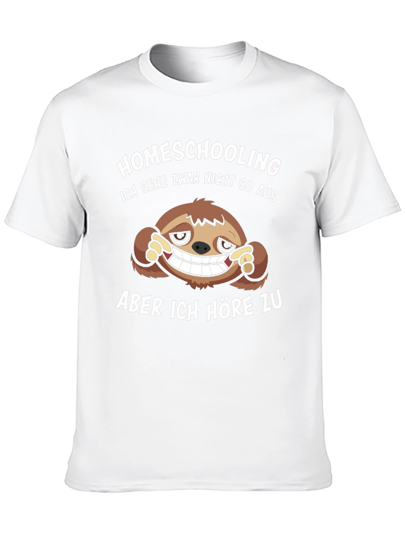 Homeschooling Sloth Graphic Tee - Black