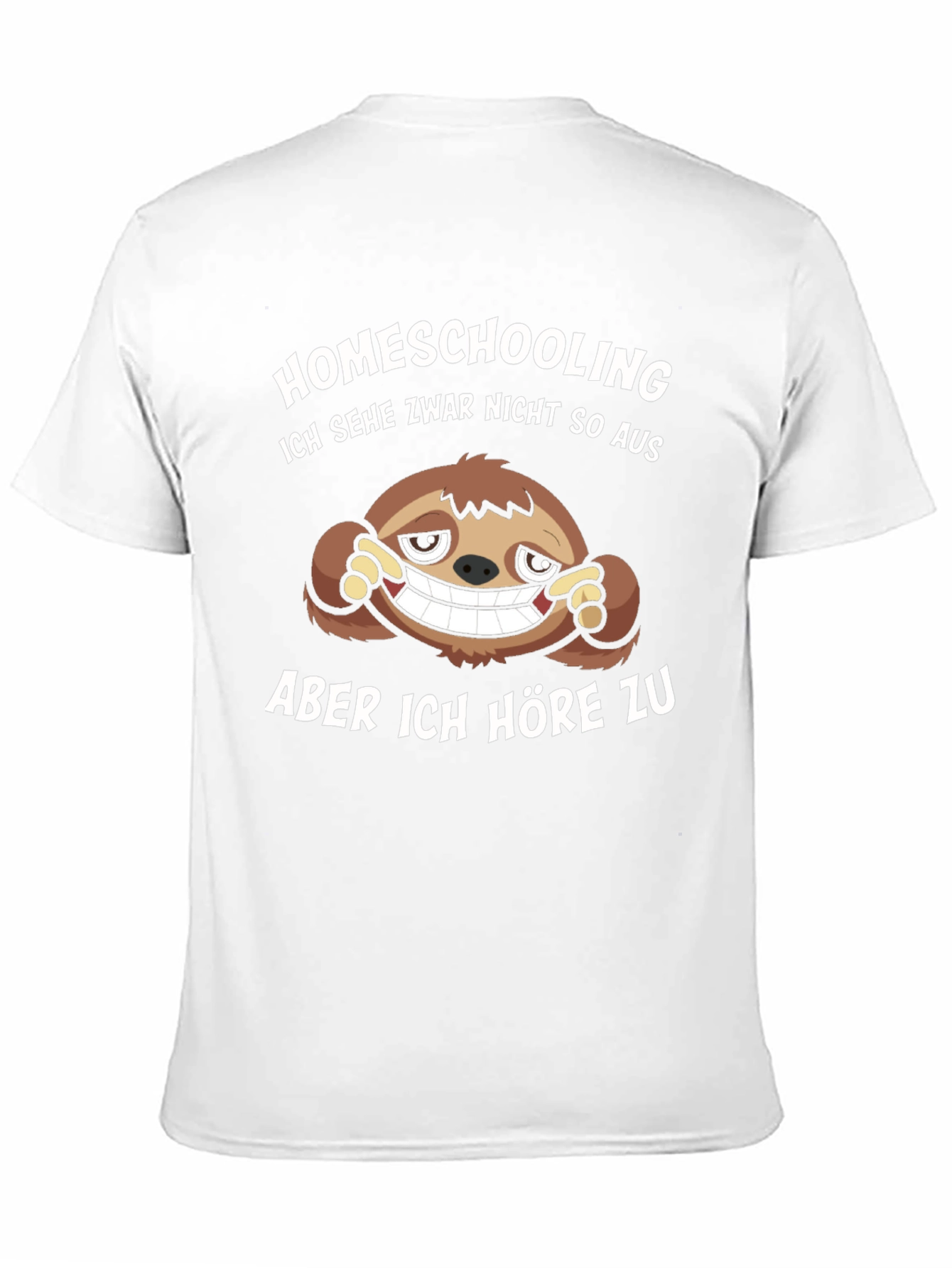 Homeschooling Sloth Graphic Tee - Black