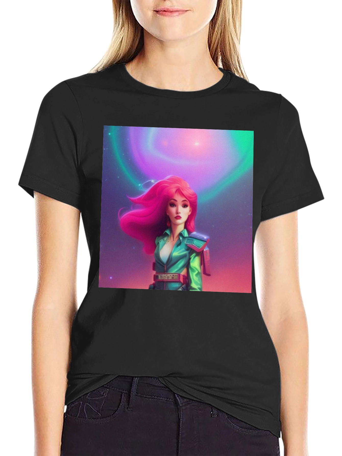 Retro Sci-Fi Girl Graphic Tee