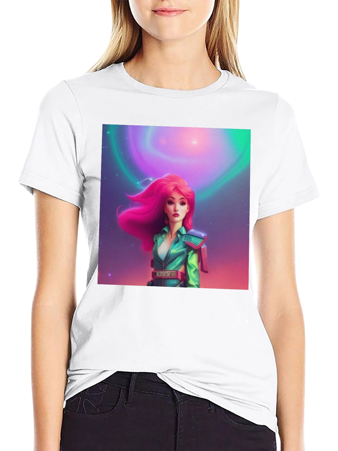 Retro Sci-Fi Girl Graphic Tee