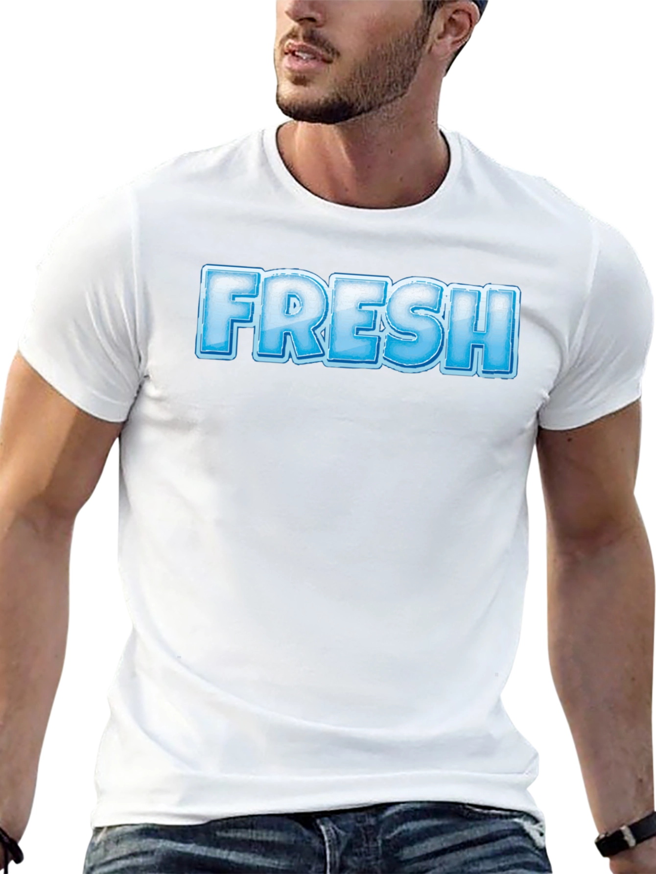 Cool FRESH Graphic Print Black T-Shirt