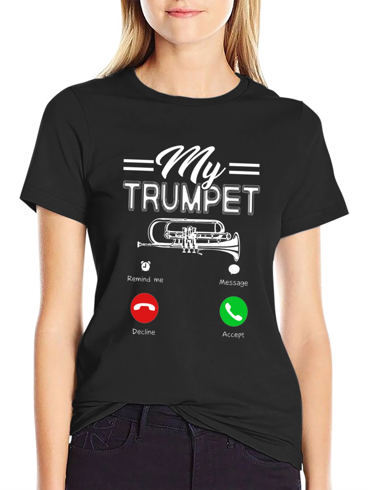 My Trumpet is Calling T-Shirt - Musician Humor