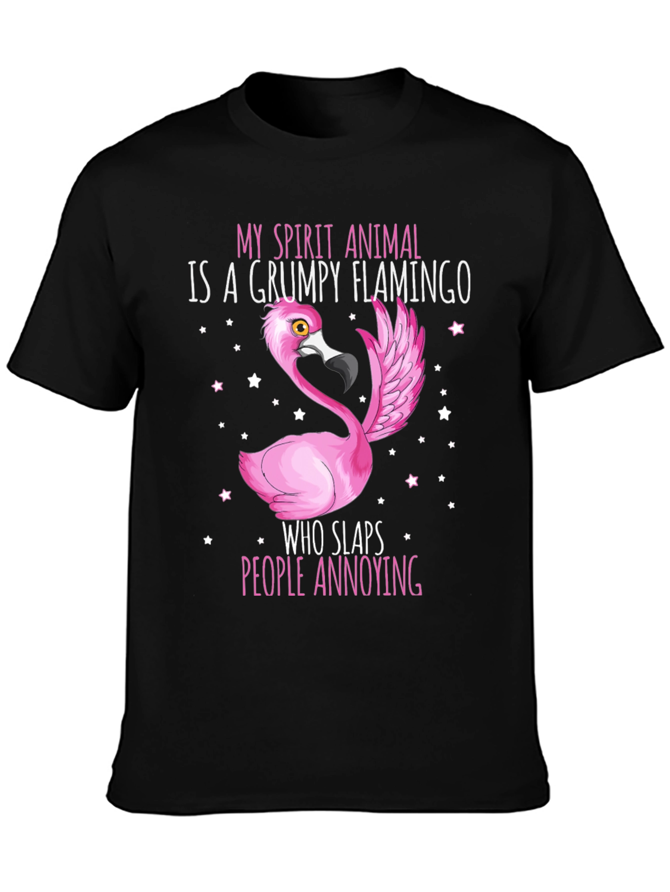 Grumpy Flamingo T-Shirt - Funny Animal Tee