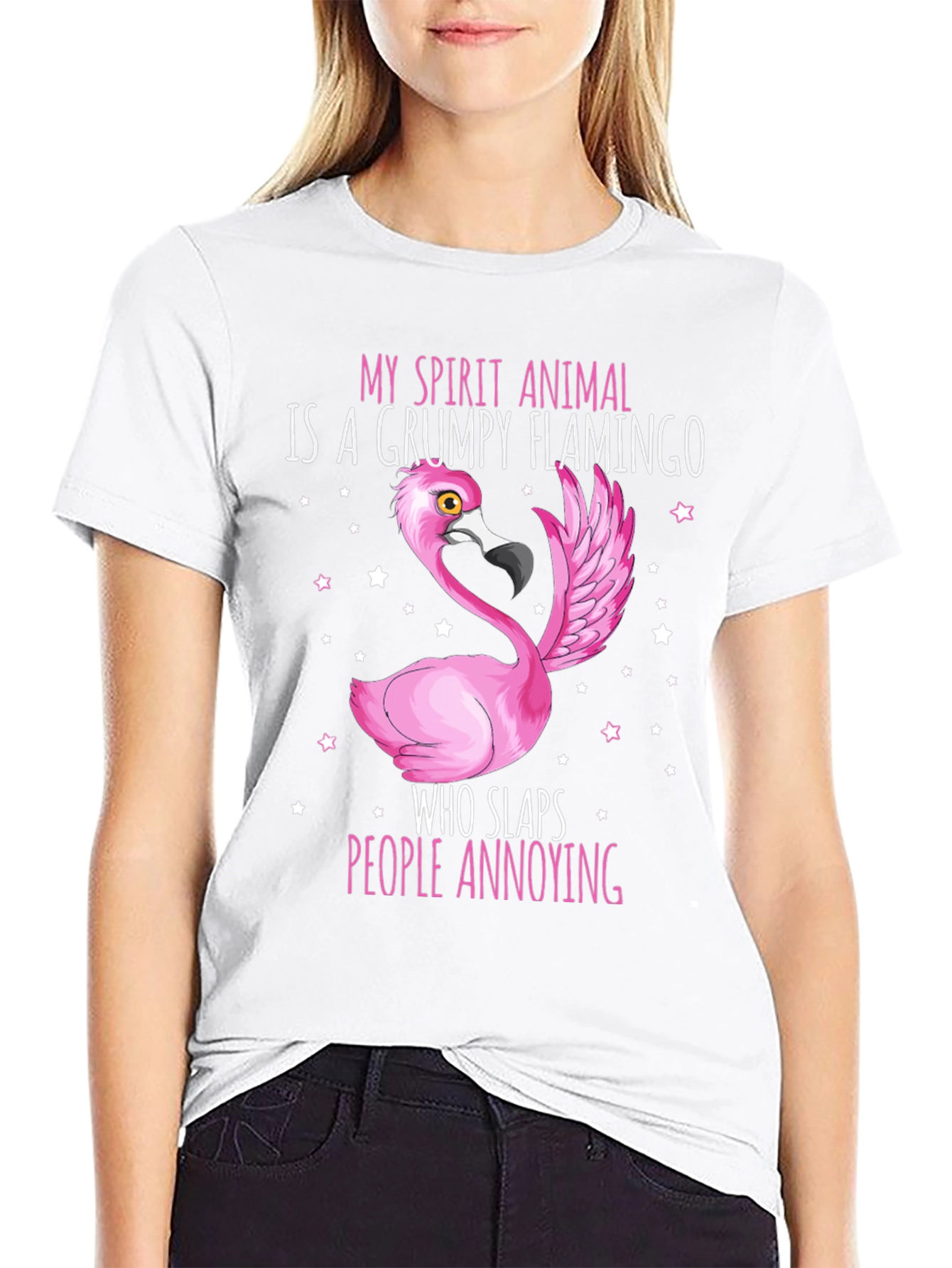 Grumpy Flamingo T-Shirt - Funny Animal Tee