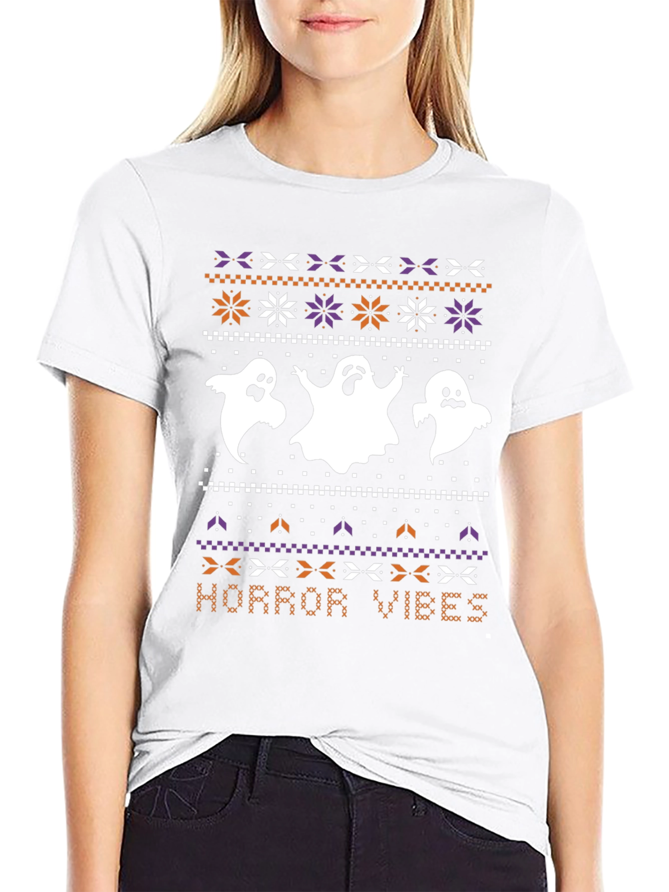 Halloween Horror Vibes Ghost T-Shirt