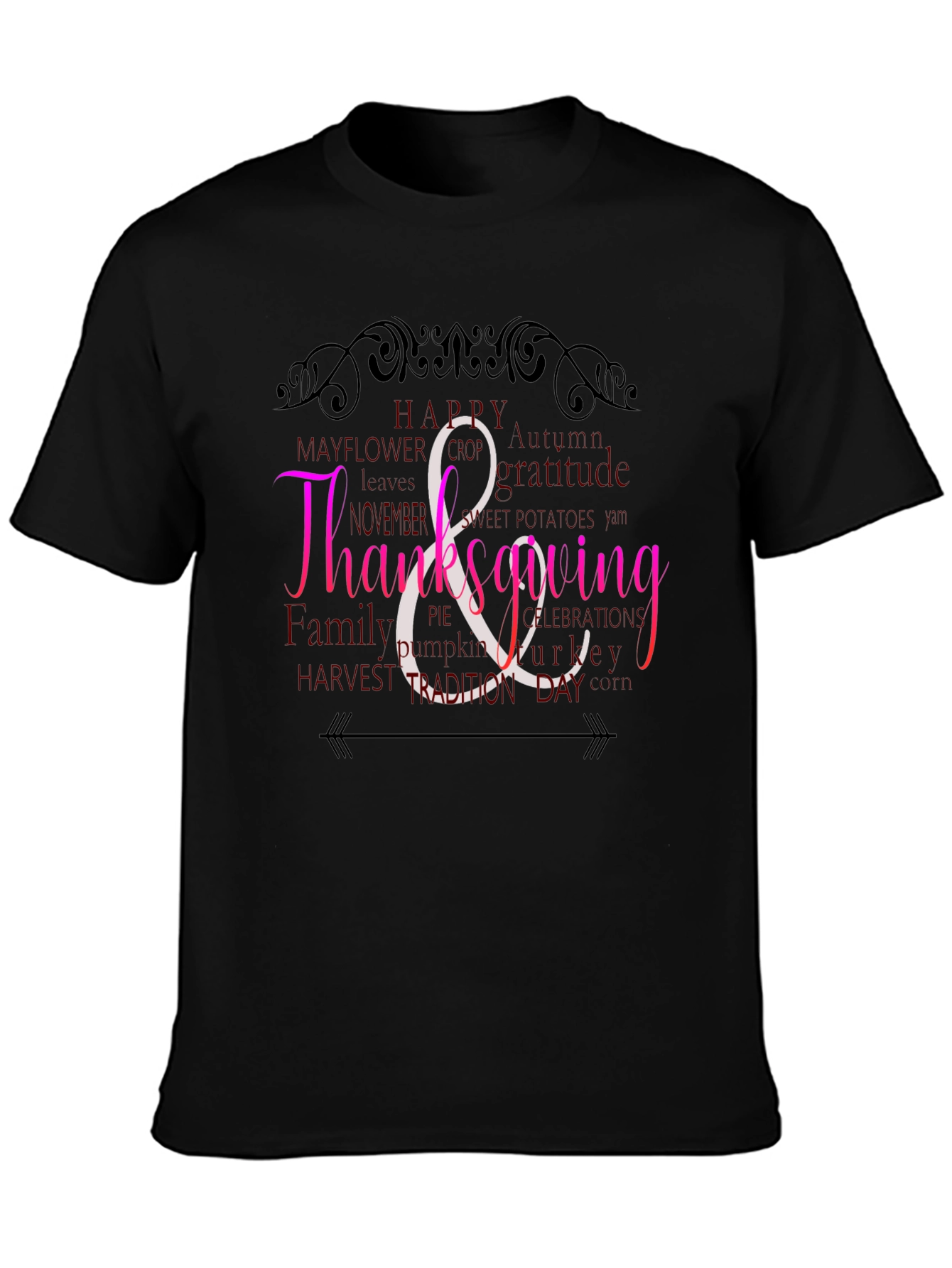 Thanksgiving Graphic Print T-Shirt