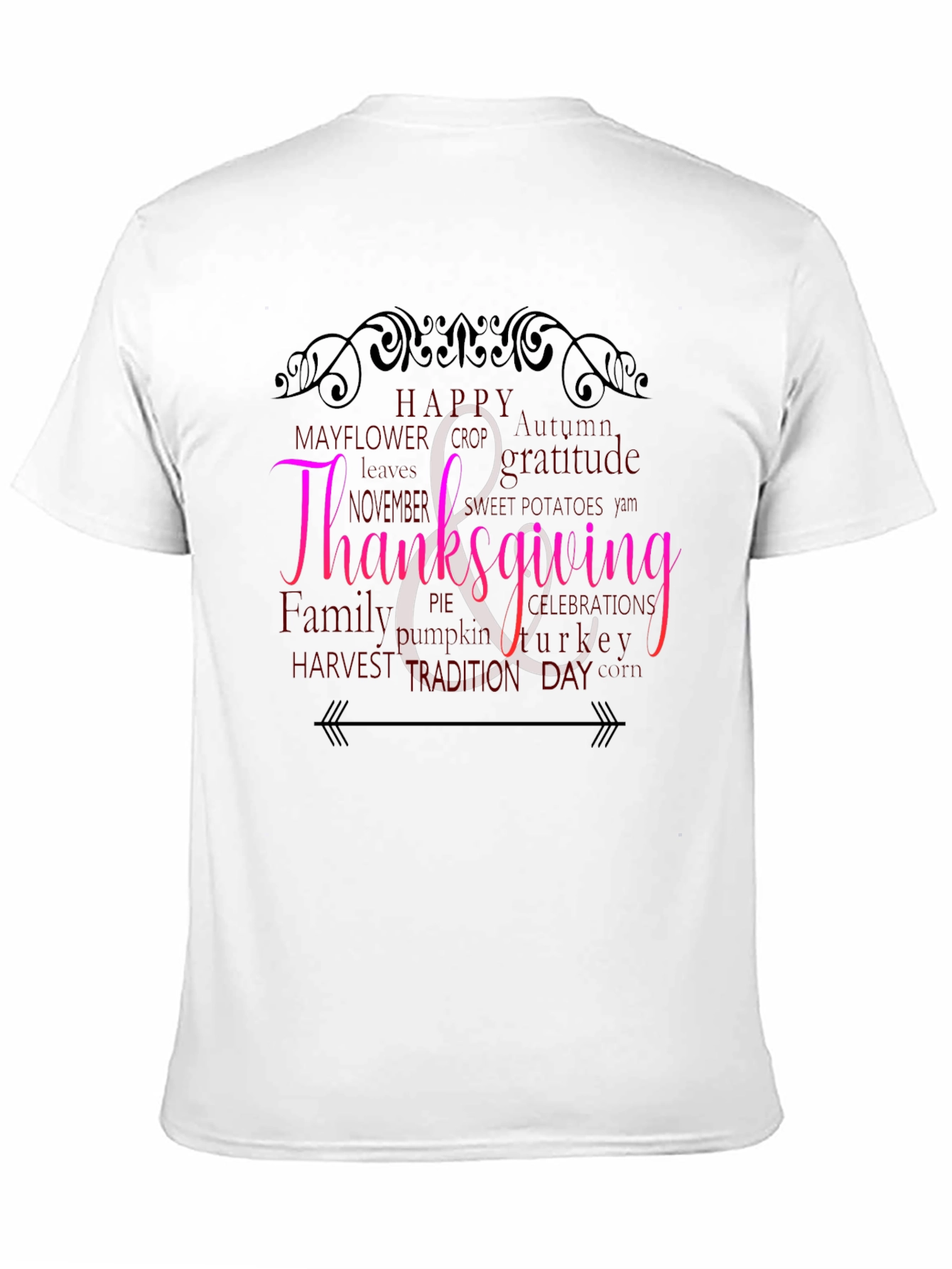 Thanksgiving Graphic Print T-Shirt