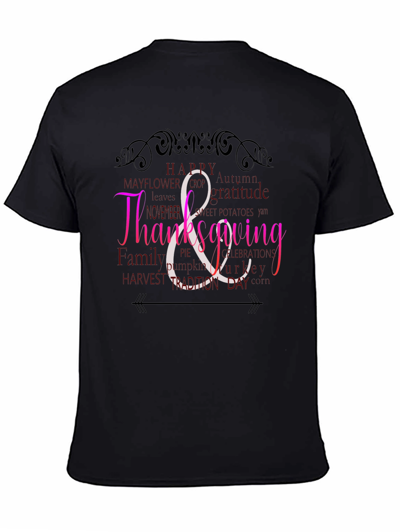 Thanksgiving Graphic Print T-Shirt