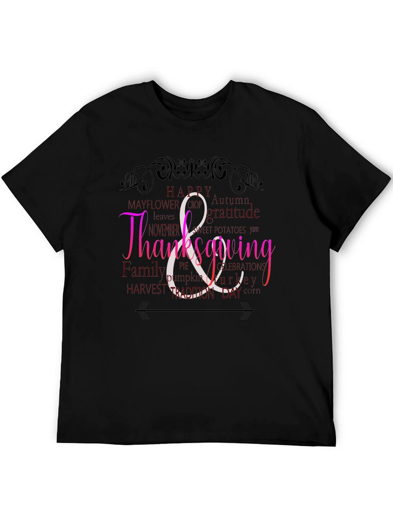 Thanksgiving Graphic Print T-Shirt