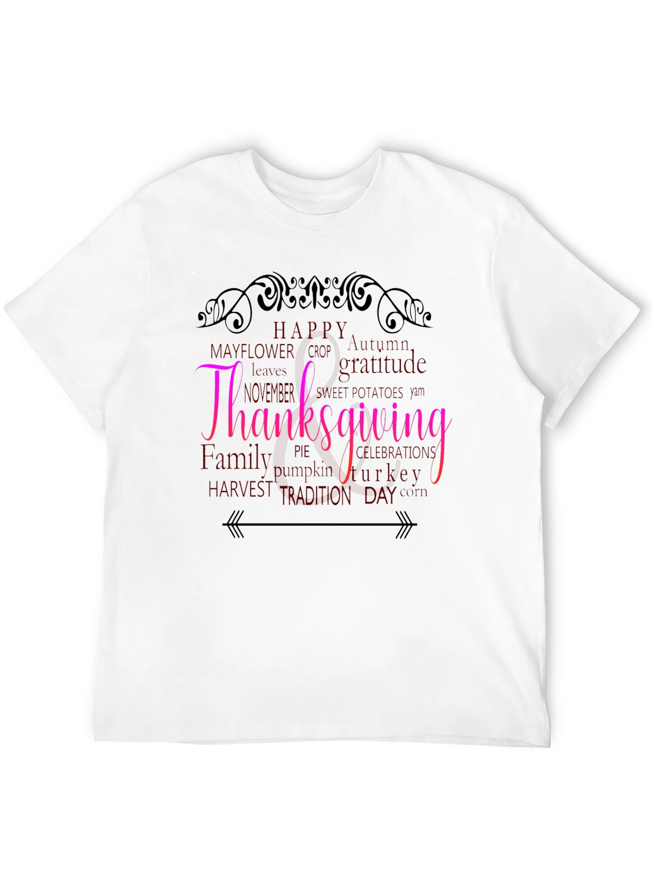 Thanksgiving Graphic Print T-Shirt