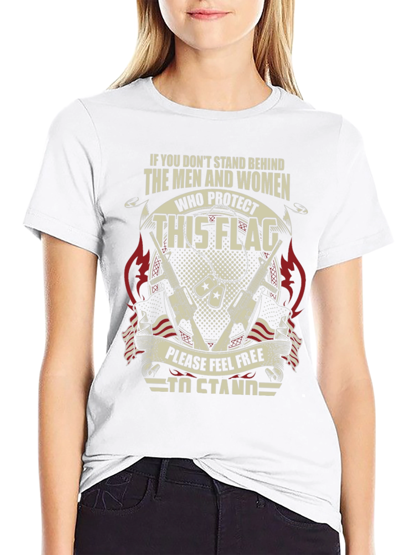 Patriotic Stand For The Flag Graphic Tee