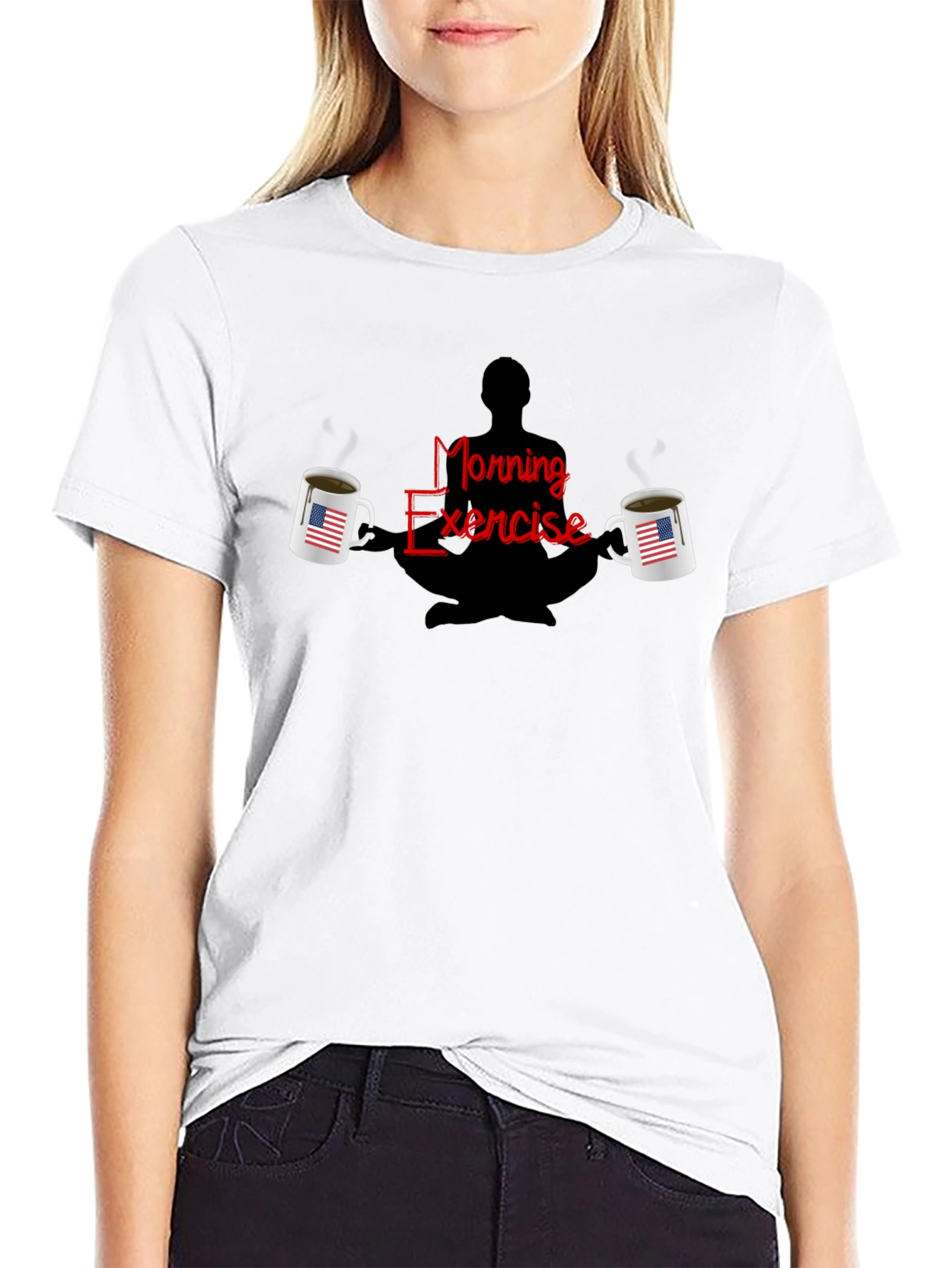 Morning Exercise Coffee Yoga T-Shirt