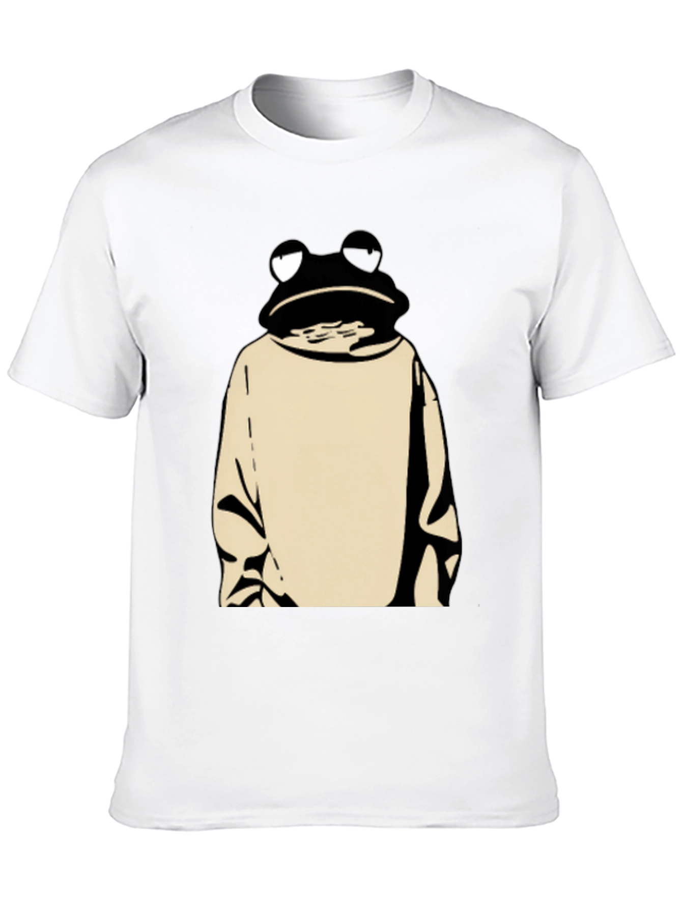 Frog in Hoodie Black T-Shirt - Unique Design