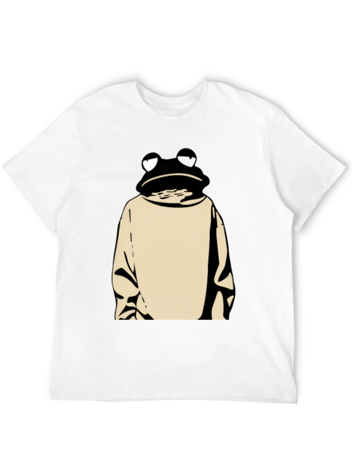 Frog in Hoodie Black T-Shirt - Unique Design