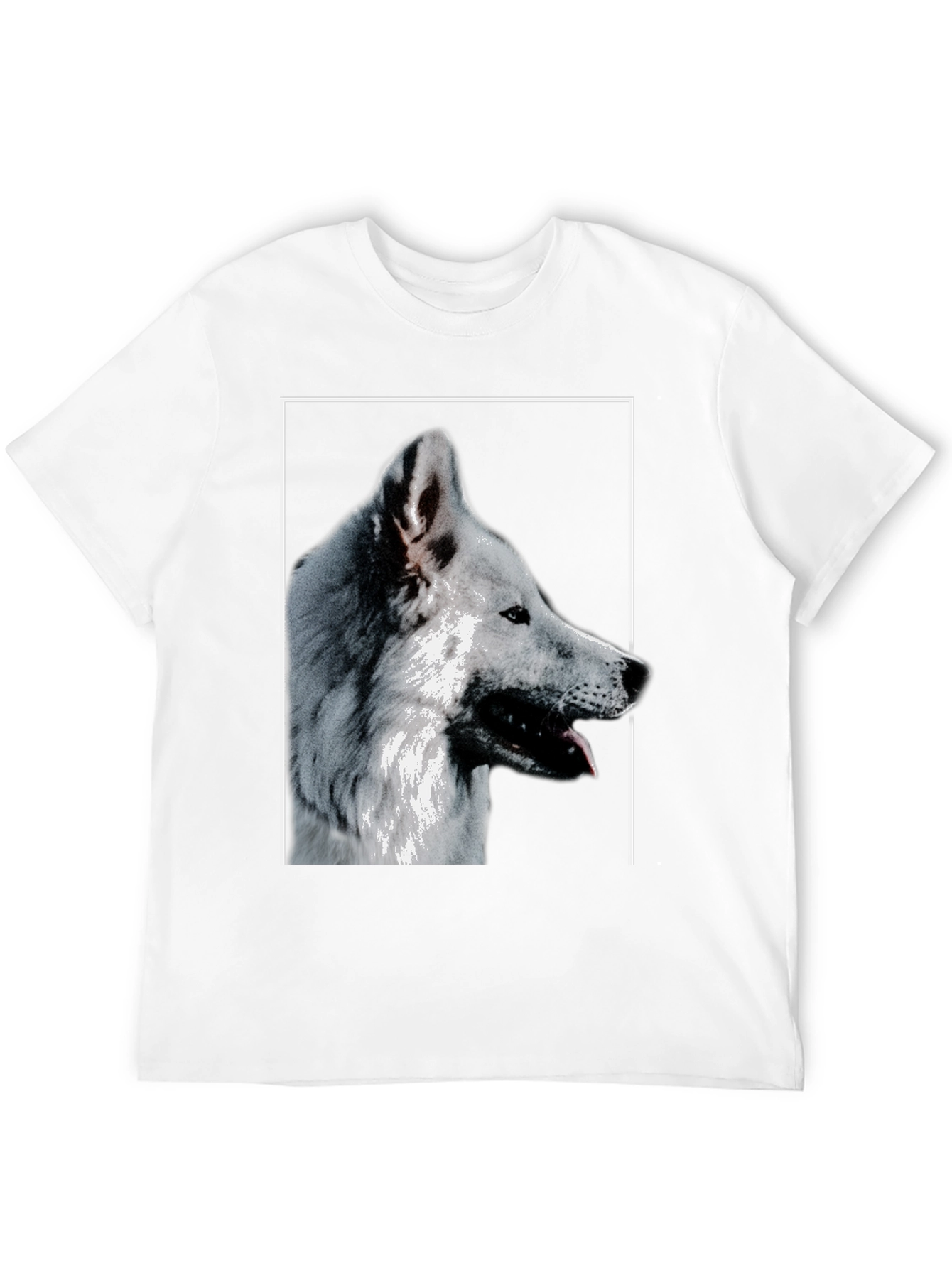 Black Wolf Graphic Print T-Shirt